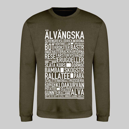 Älvängska Dialekt Text Sweatshirt