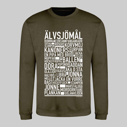 Älvsjömål Dialekt Text Sweatshirt