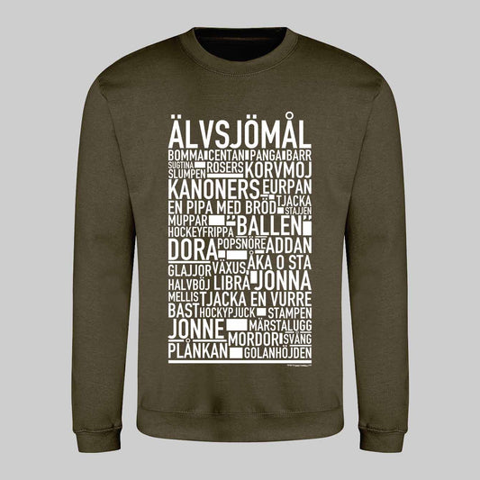 Älvsjömål Dialekt Text Sweatshirt