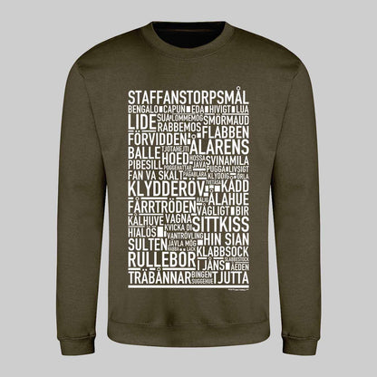 Staffanstorpsmål Dialekt Text Sweatshirt