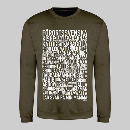 Förortssvenska Dialekt Text Sweatshirt