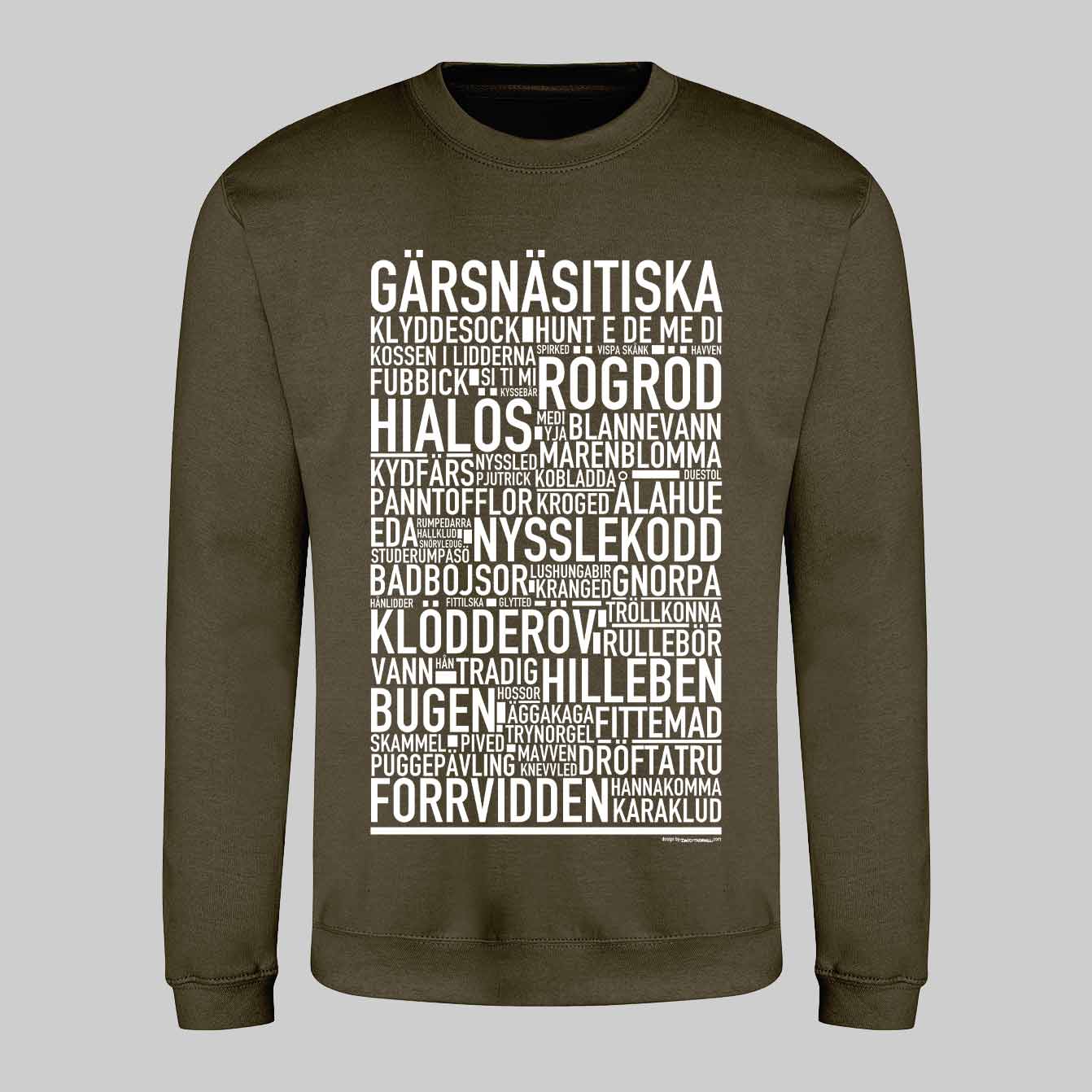 Gärsnäsitiska Dialekt Text Sweatshirt