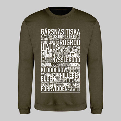 Gärsnäsitiska Dialekt Text Sweatshirt