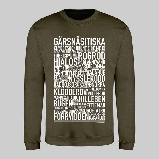 Gärsnäsitiska Dialekt Text Sweatshirt