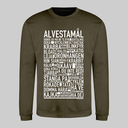 Alvestamål Dialekt Text Sweatshirt