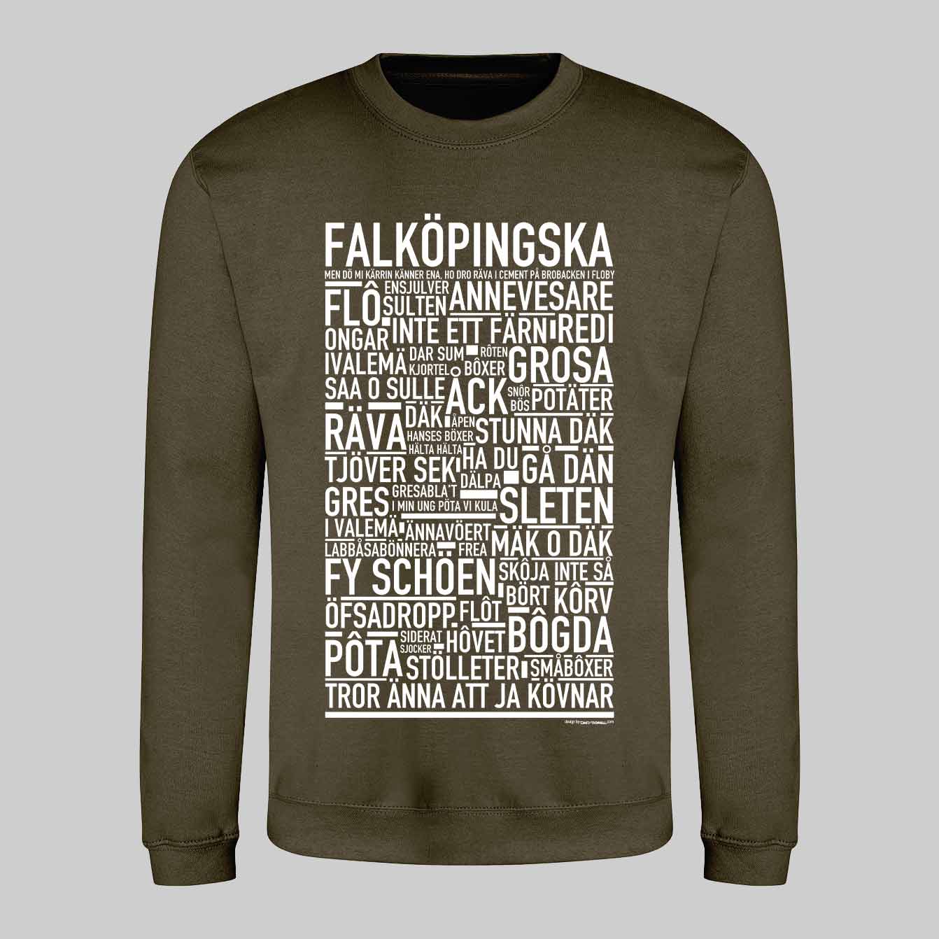 Falköpingska Dialekt Text Sweatshirt