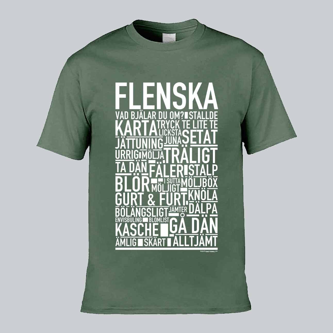 Flenska Dialekt Text T-shirt