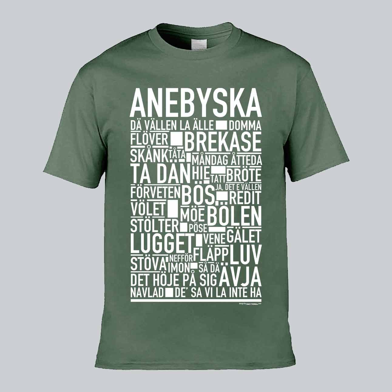 Anebyska Dialekt Text T-shirt