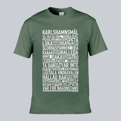 Karlshamnsmål Dialekt Text T-shirt
