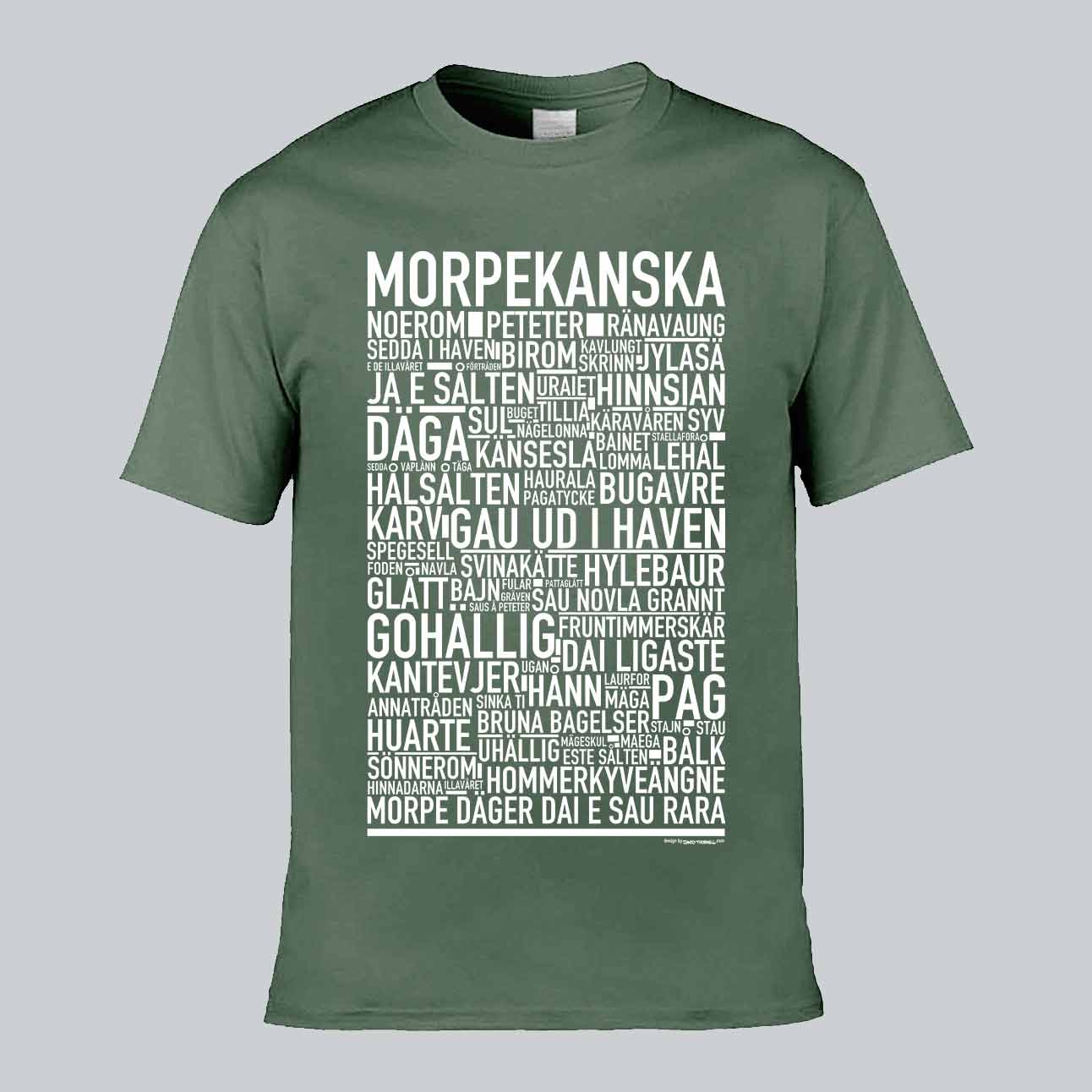 Morpekanska Dialekt Text T-shirt