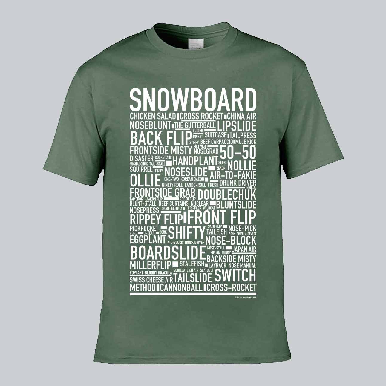 Snowboard Text T-shirt