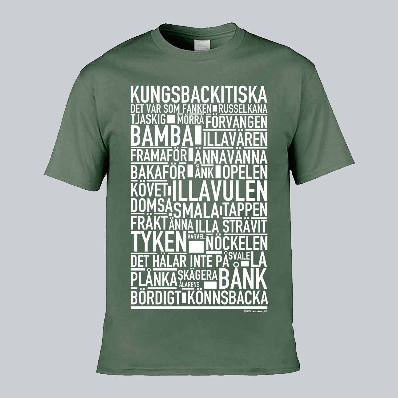 Kungsbackitiska Dialekt Text T-shirt