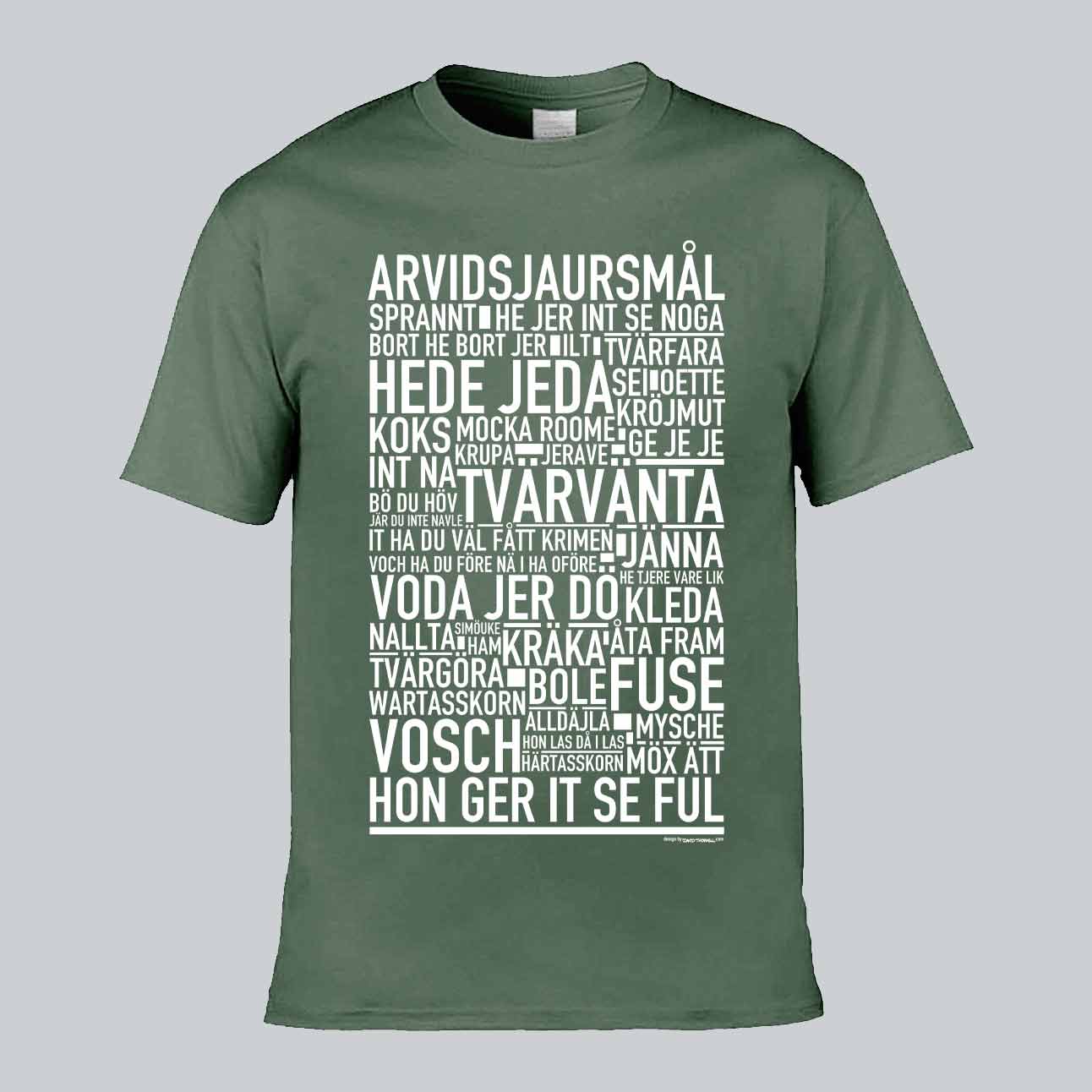 Arvidsjaursmål Dialekt Text T-shirt