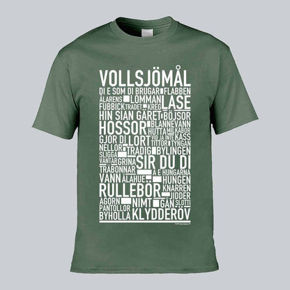 Vollsjömål Dialekt Text T-shirt