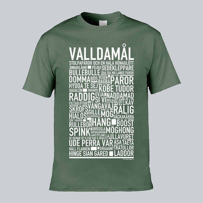 Valldamål Dialekt Text T-shirt