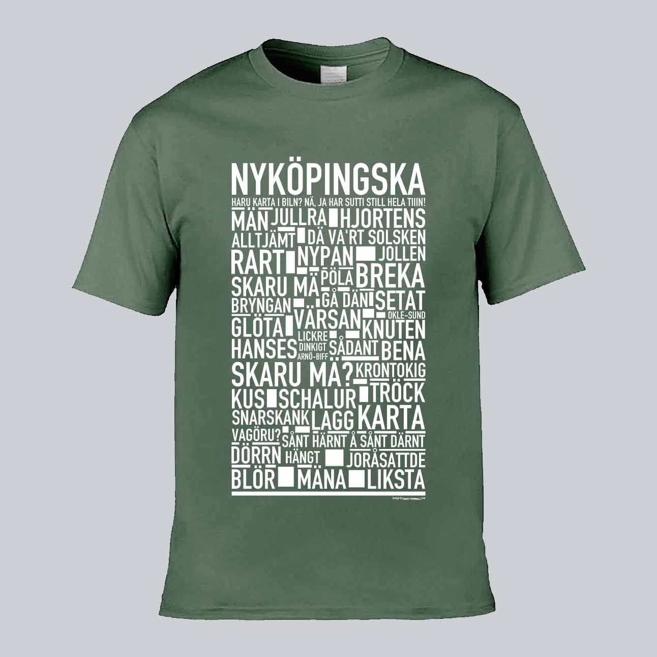 Nyköpingska Dialekt Text T-shirt