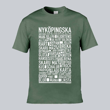 Nyköpingska Dialekt Text T-shirt
