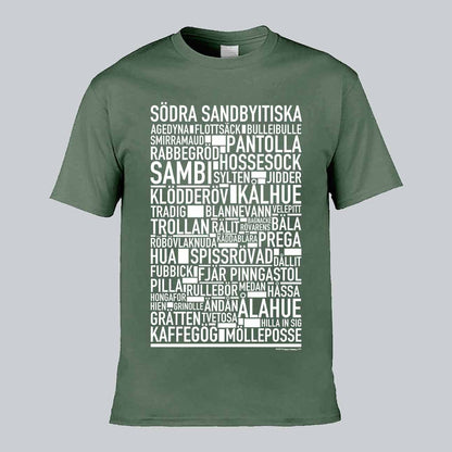 Södra Sandbyitiska Dialekt Text T-shirt