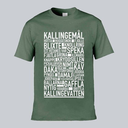 Kallingemål Dialekt Text T-shirt