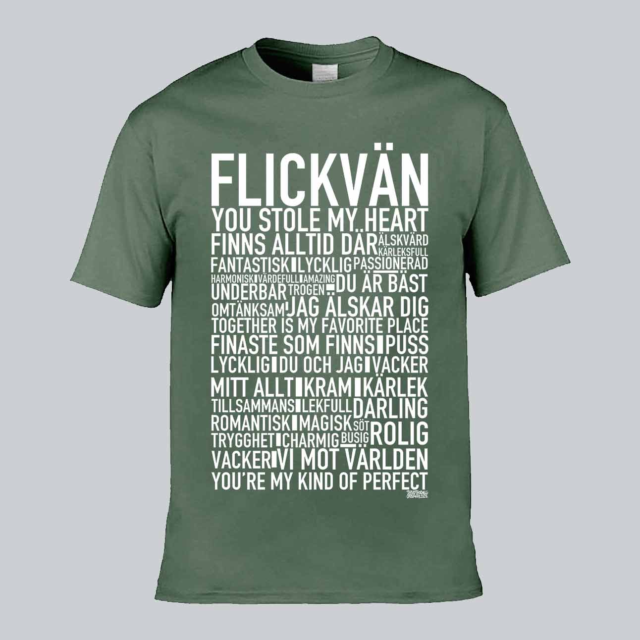 Flickvän Text T-shirt
