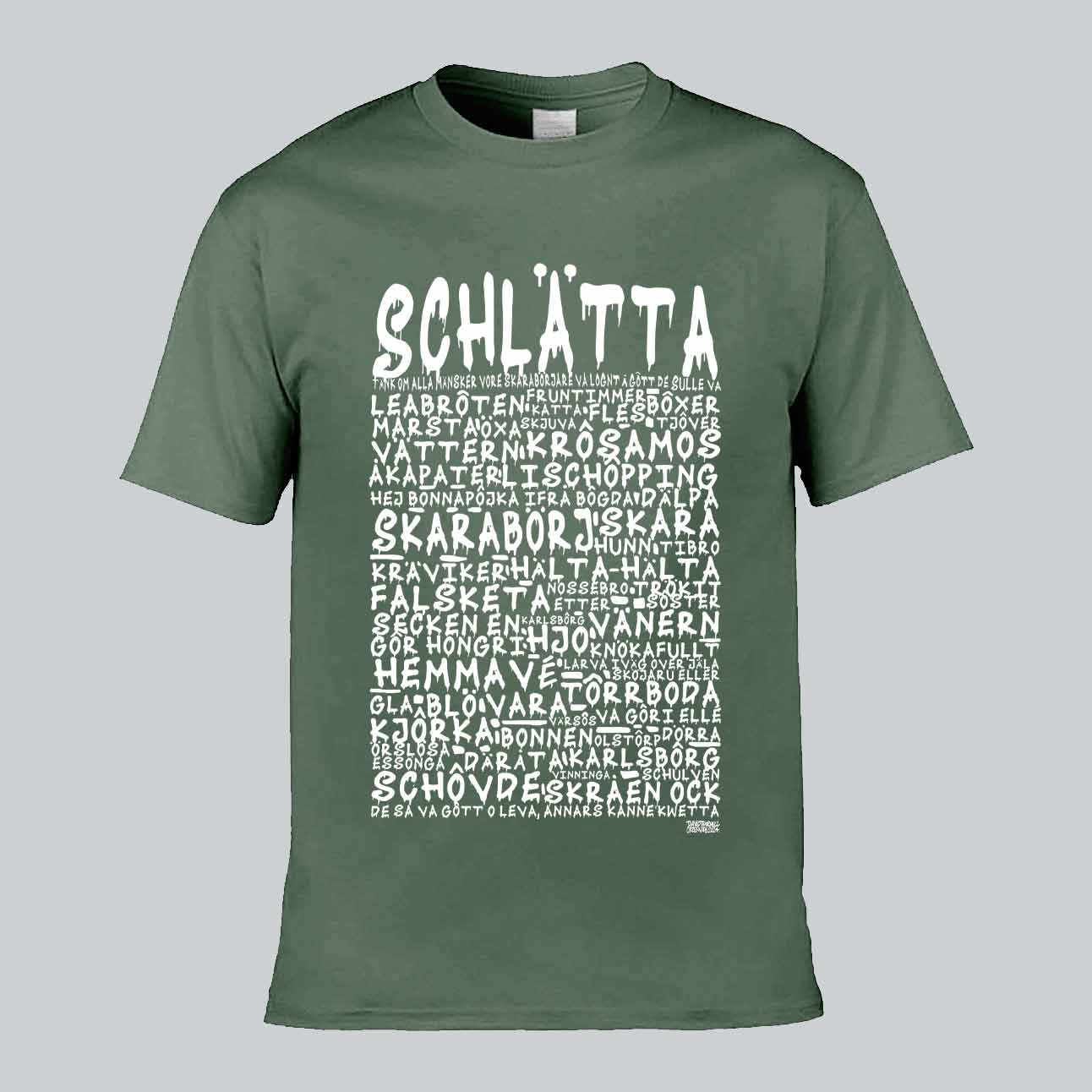 Schlätta Graffiti Dialekt Text T-shirt