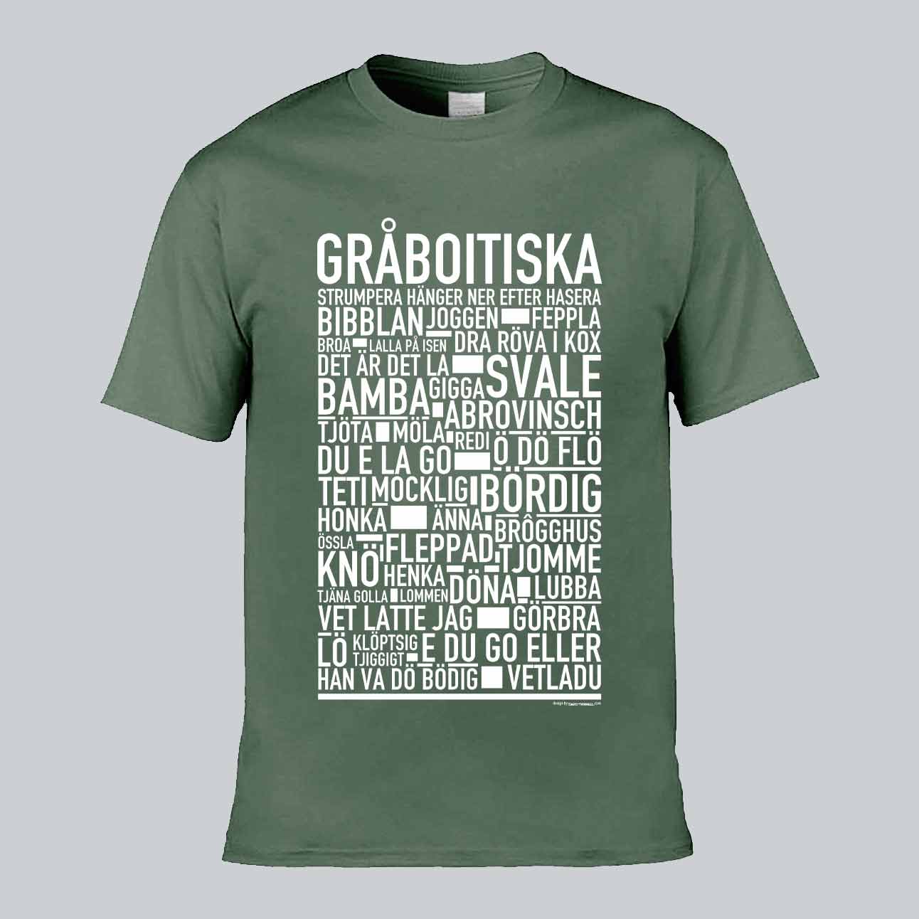 Gråboitiska Dialekt Text T-shirt