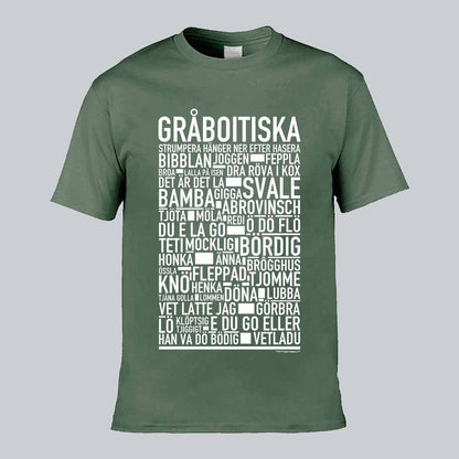 Gråboitiska Dialekt Text T-shirt