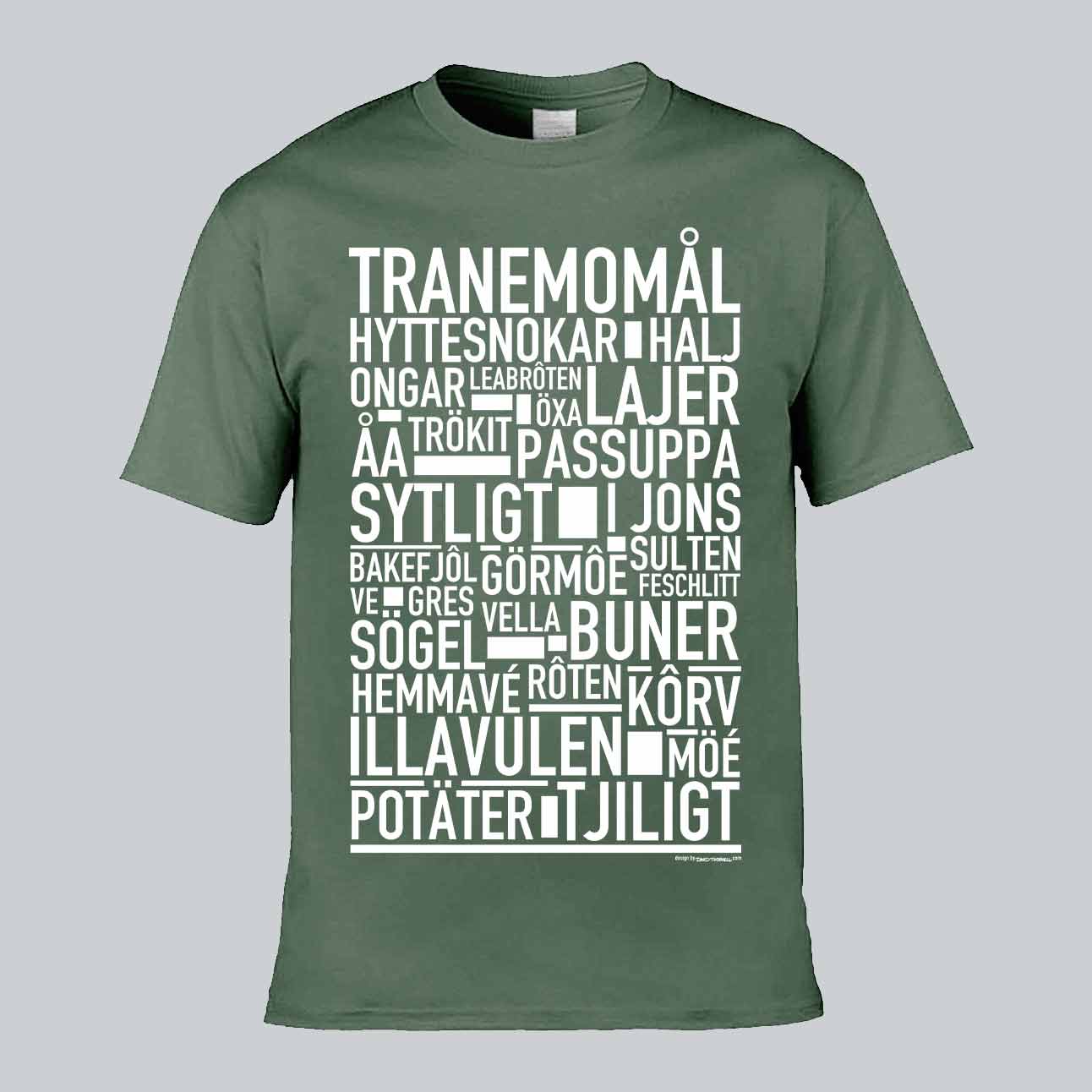 Tranemomål Dialekt Text T-shirt