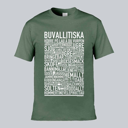 Buvallitiska Dialekt Text T-shirt