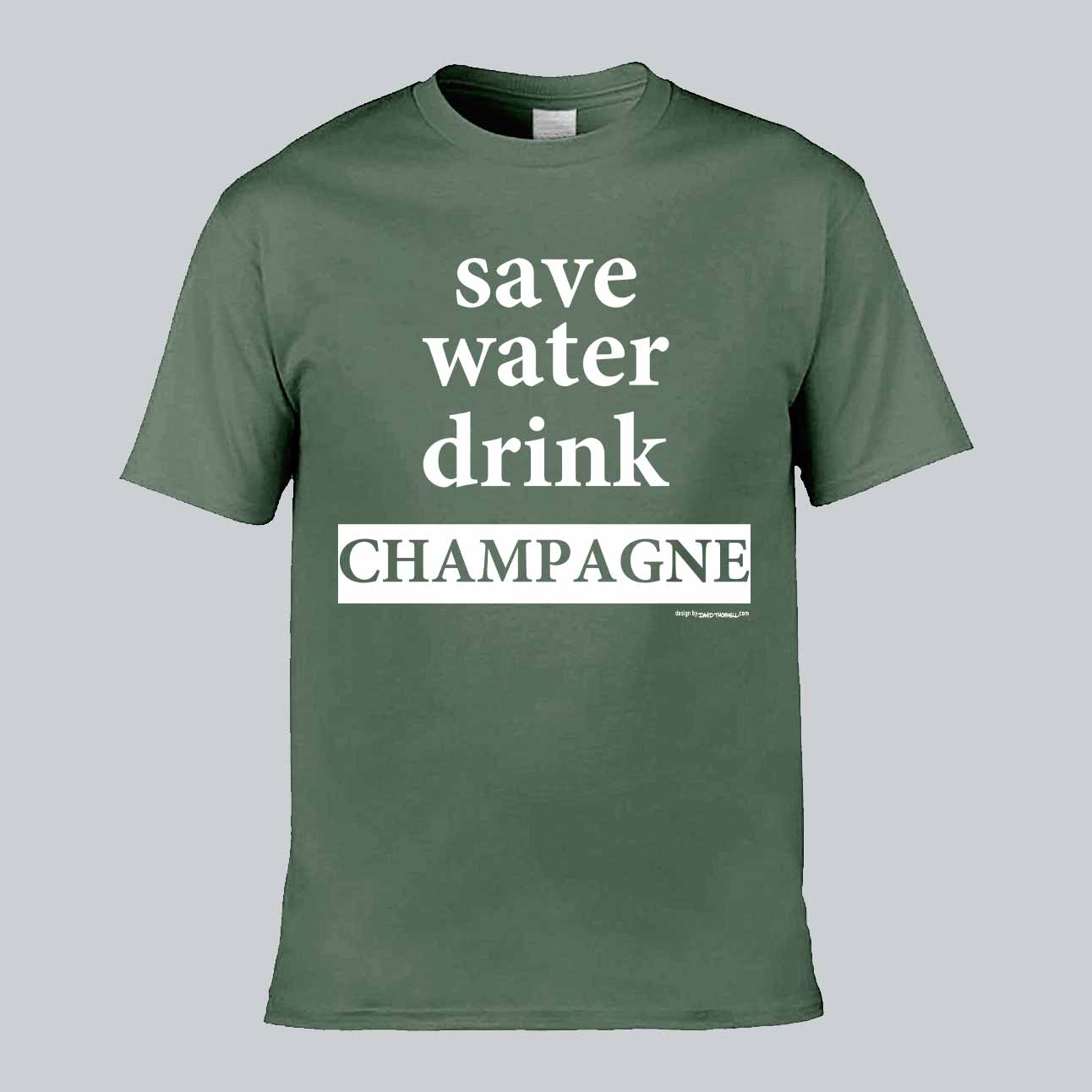 Save Water Text T-shirt