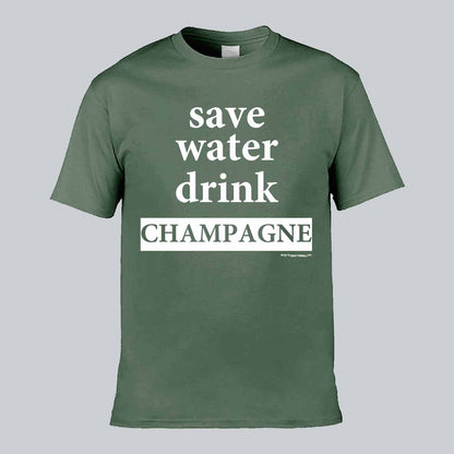 Save Water Text T-shirt