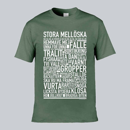 Stora Mellöska Dialekt Text T-shirt