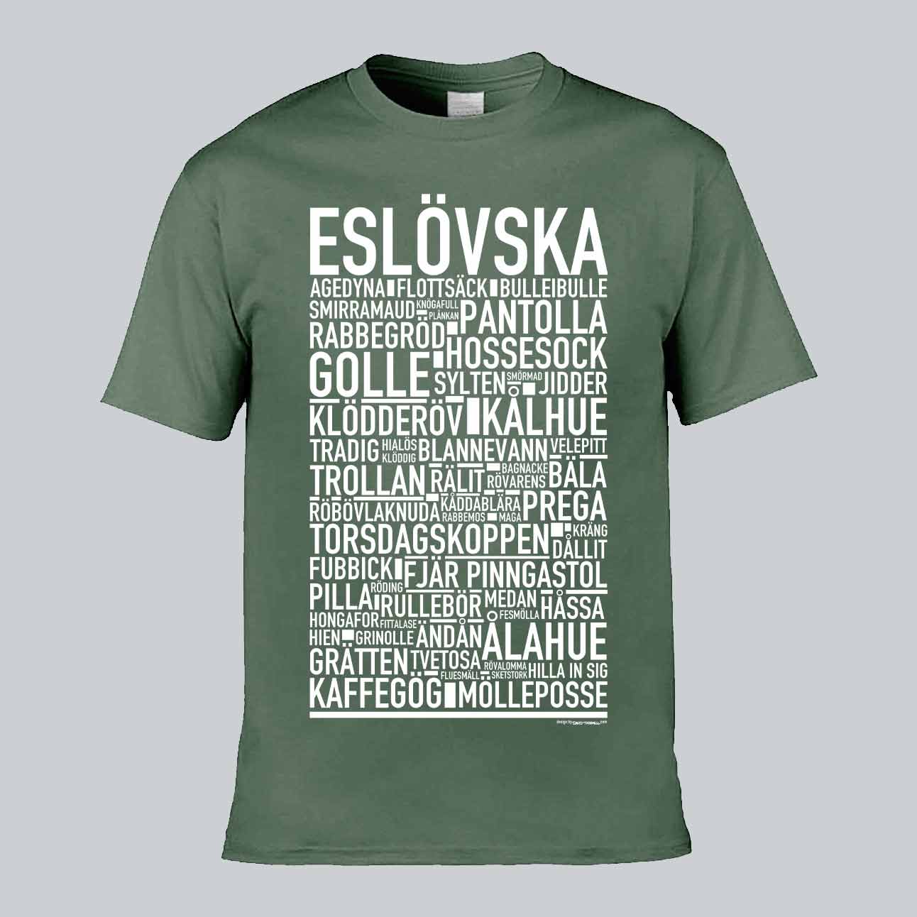 Eslövska Dialekt Text T-shirt