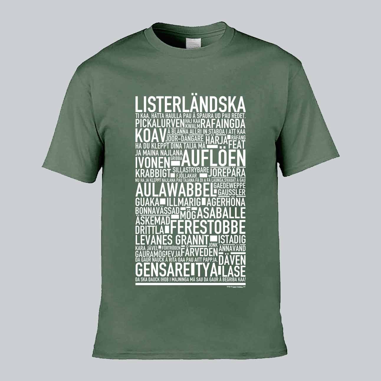 Listerländska Dialekt Text T-shirt