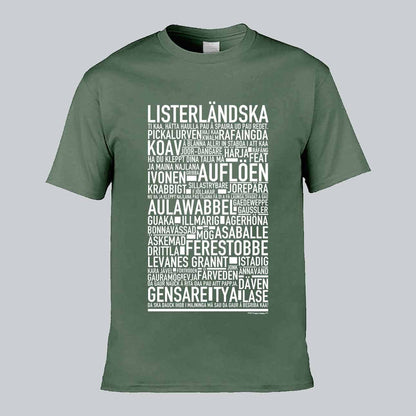 Listerländska Dialekt Text T-shirt