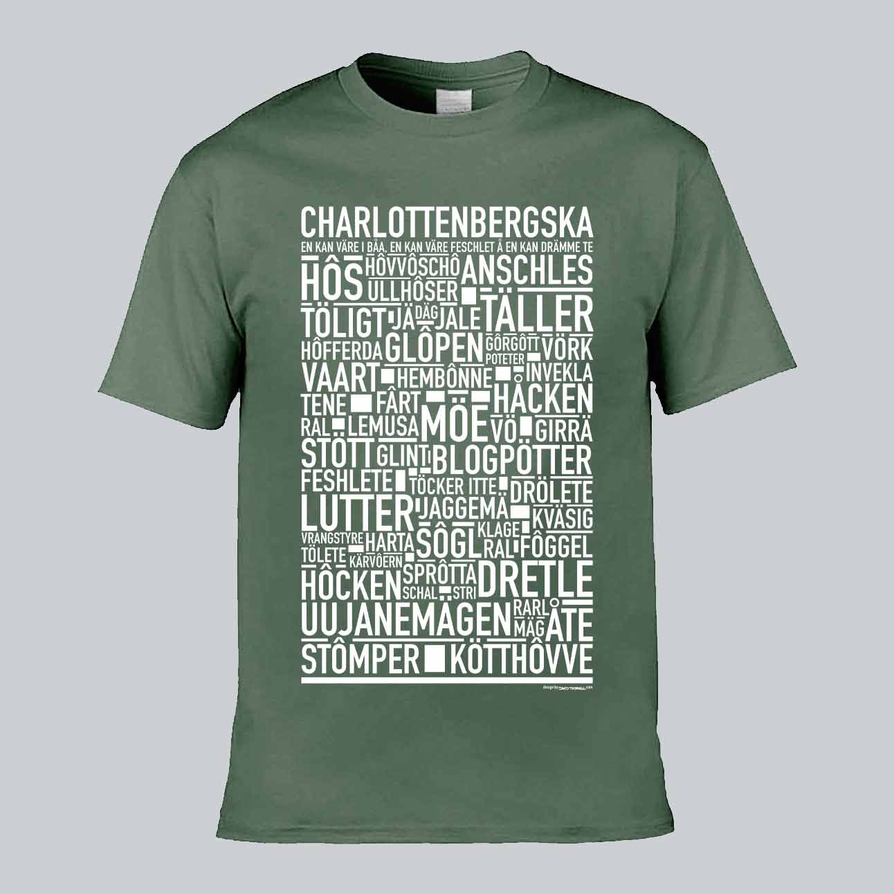 Charlottenbergska Dialekt Text T-shirt