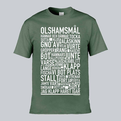 Olshamsmål Dialekt Text T-shirt