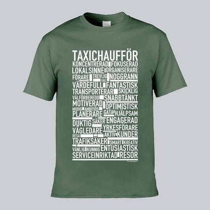 Taxichaufför Text T-shirt