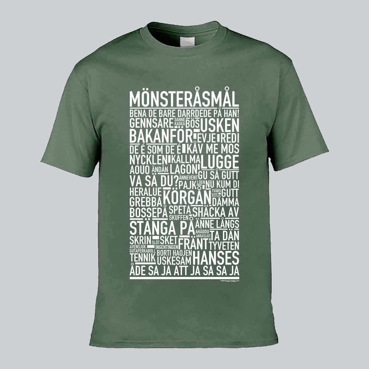 Mönsteråsmål Dialekt Text T-shirt