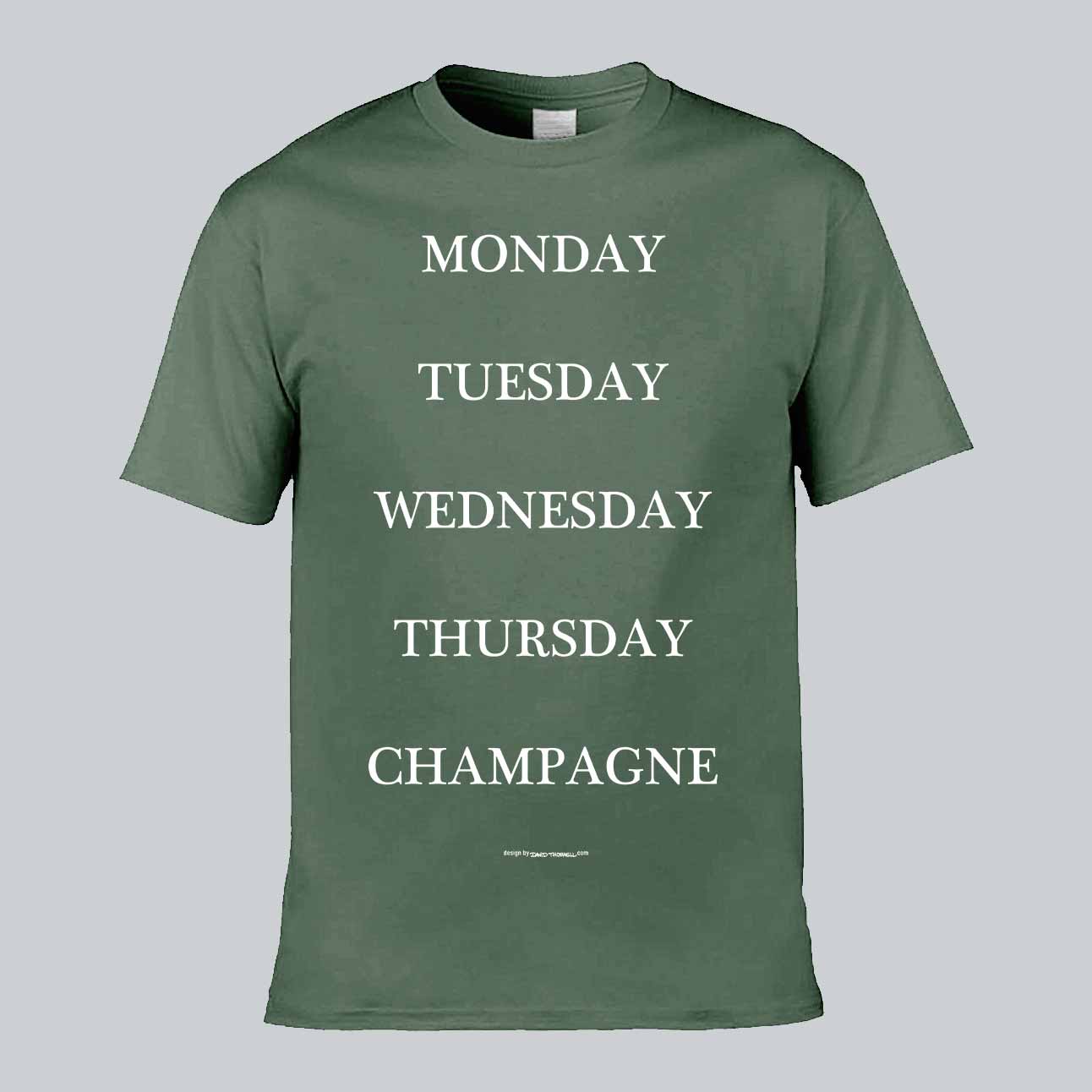 Weekdays Champagne Text T-shirt