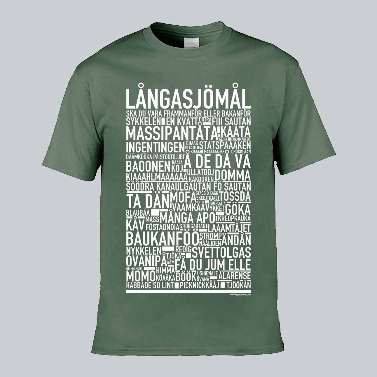 Långasjömål Dialekt Text T-shirt