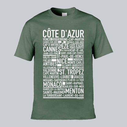 Côte d'Azur Text T-shirt