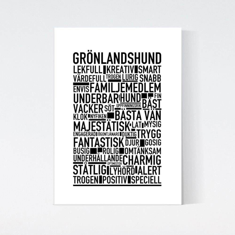 Grönlandshund Text Poster