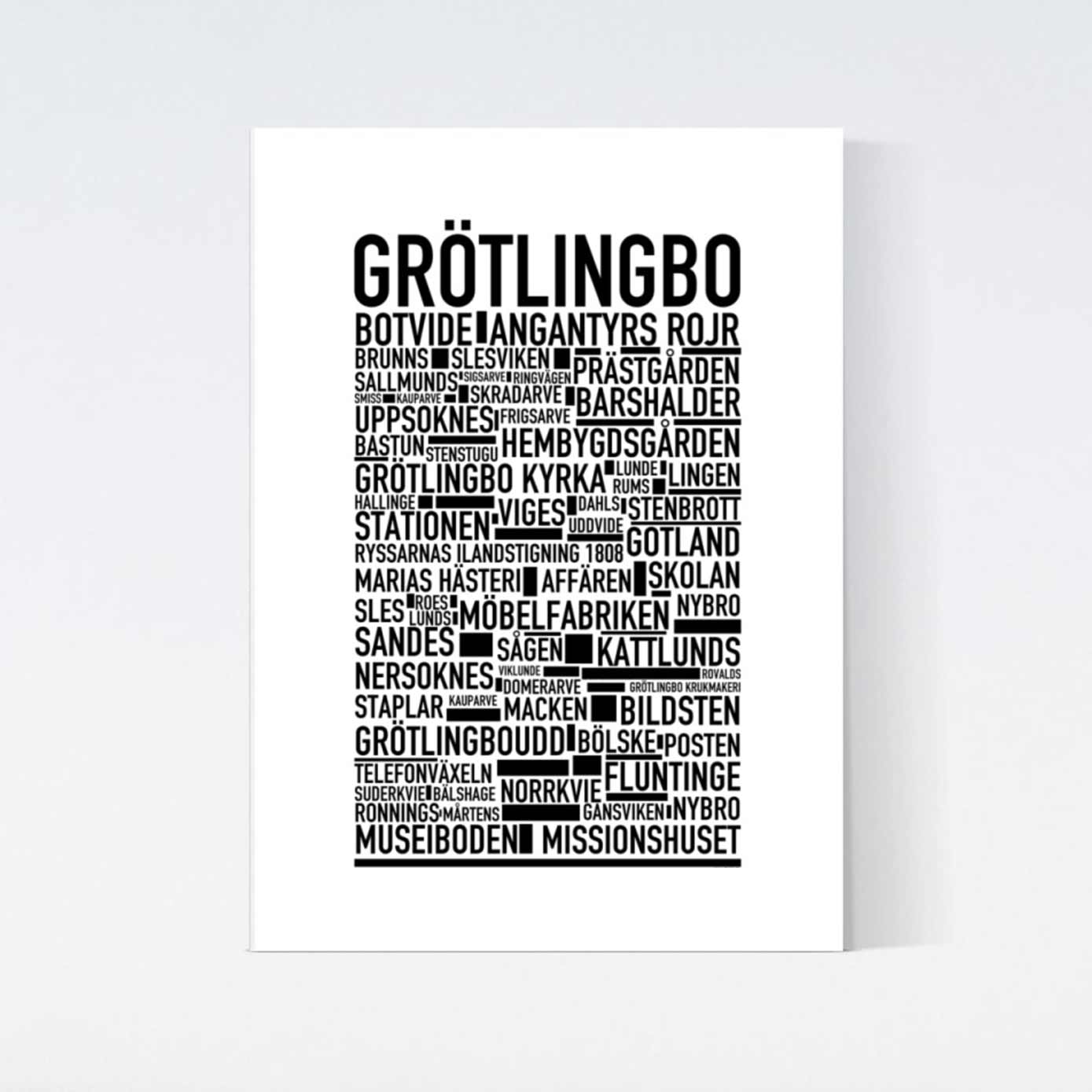 Grötlingbo Text Poster