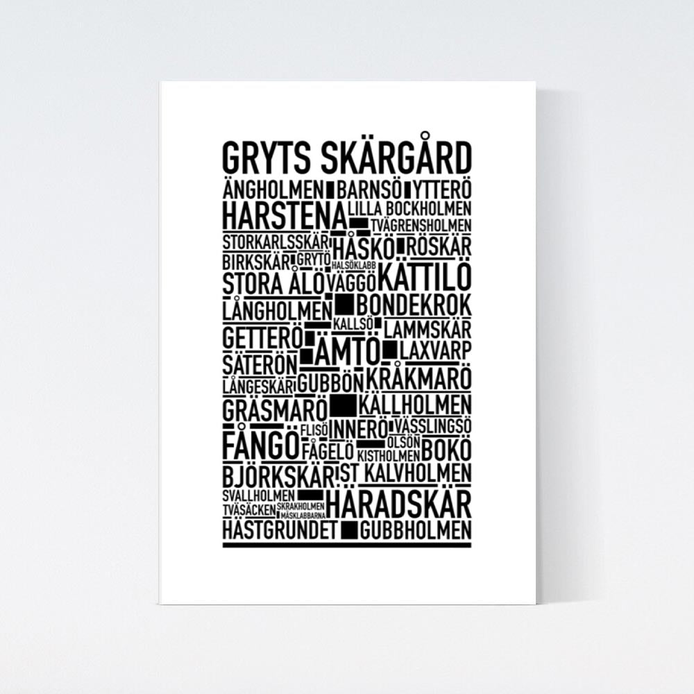 Gryts Skärgård Text Poster
