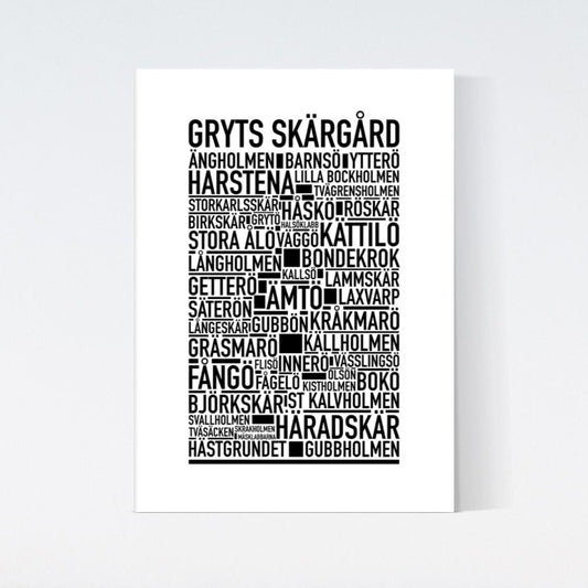 Gryts Skärgård Text Poster