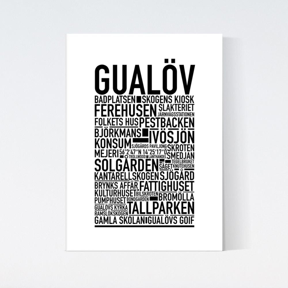 Gualöv Text Poster