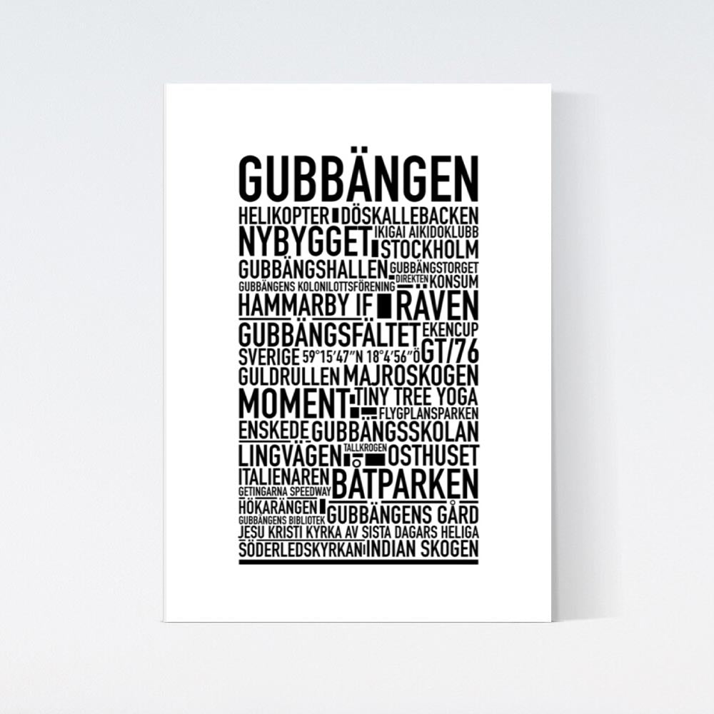 Gubbängen Text Poster