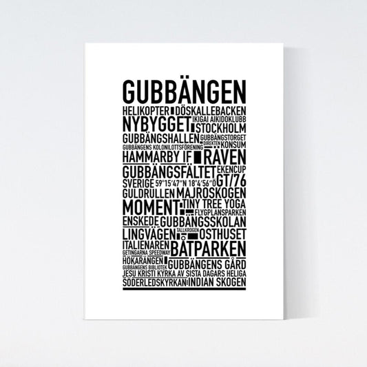 Gubbängen Text Poster