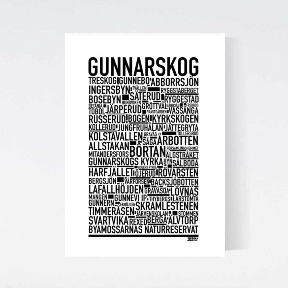 Gunnarskog Text Poster